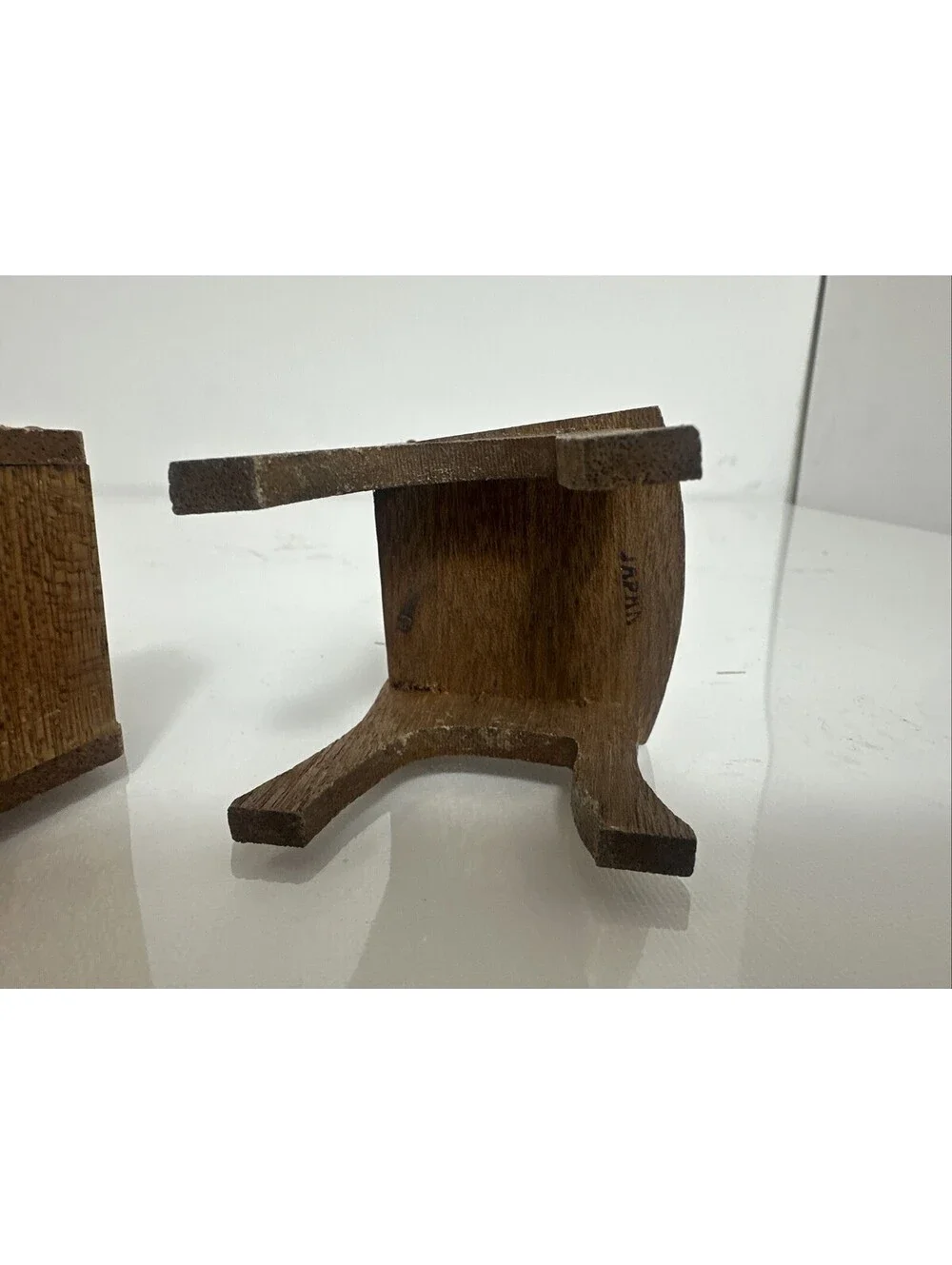 Vintage Shackman Japan Wood Dollhouse Furniture Chairs Cradle Miniature 1:6 MCM